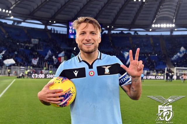  拉齐奥依靠因莫比莱帽子戏法四比一横扫博洛尼亚  